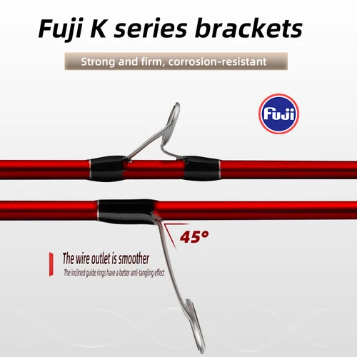 Imagen 2 del producto FISHINGFANS ORCA FUJI O GUÍA UL ML MANIJA DE CARBONO ROD DE PESO ENCASTING DE LUZ