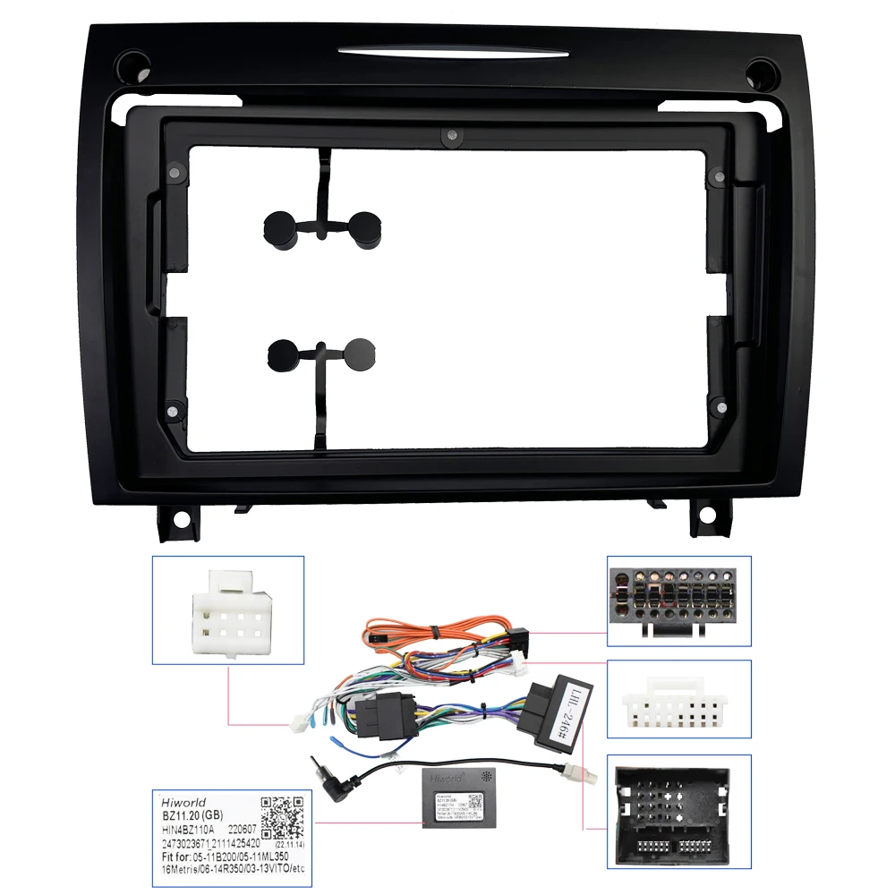 9 Inch For Mercedes Benz SLK Class R171 SLK280 SLK300 Car Radio Fascias MP5 Stereo Panel Dashboard Refitting Installation Frame