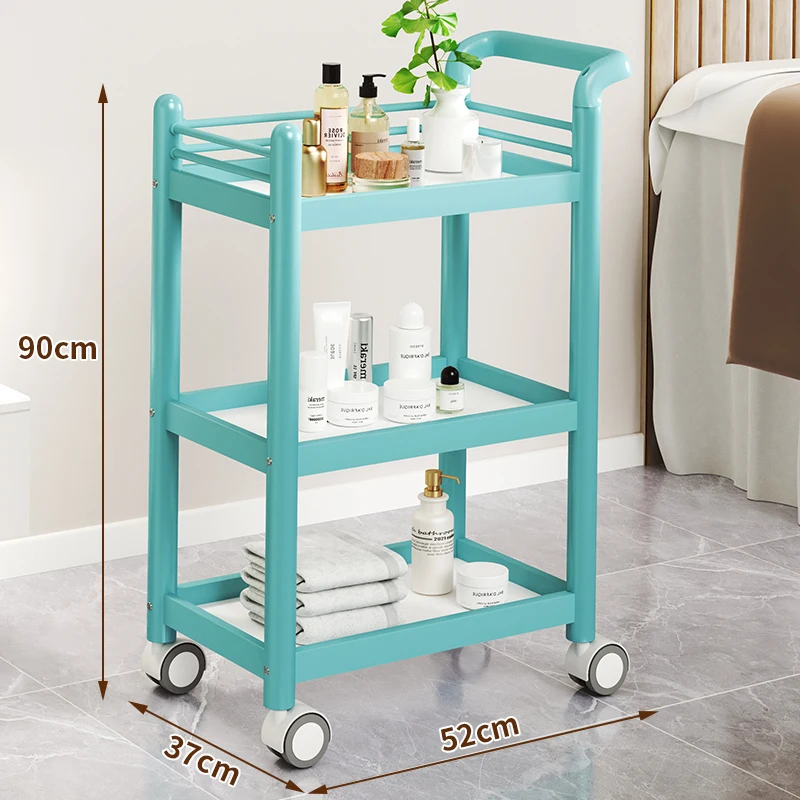 Makeup Salon Trolley Beauty Cosmetic Barbershop Equipment Salon Trolley Rolling Muebles Peluqueria Commercial Furniture YN50ST