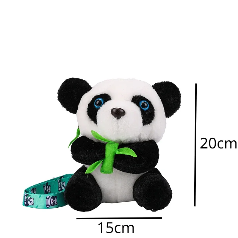 Bolso de hombro de Panda de bambú para niños, bolso cruzado de Panda de peluche de dibujos animados para niñas, nuevo