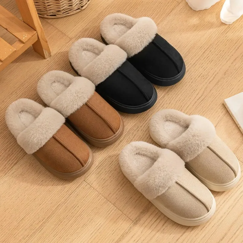 

Winter Warm Slipper Cloud Womens Plush Indoor household Casual Flat Female Male Home House shoes Sneaker Footwear Flip Flops Men