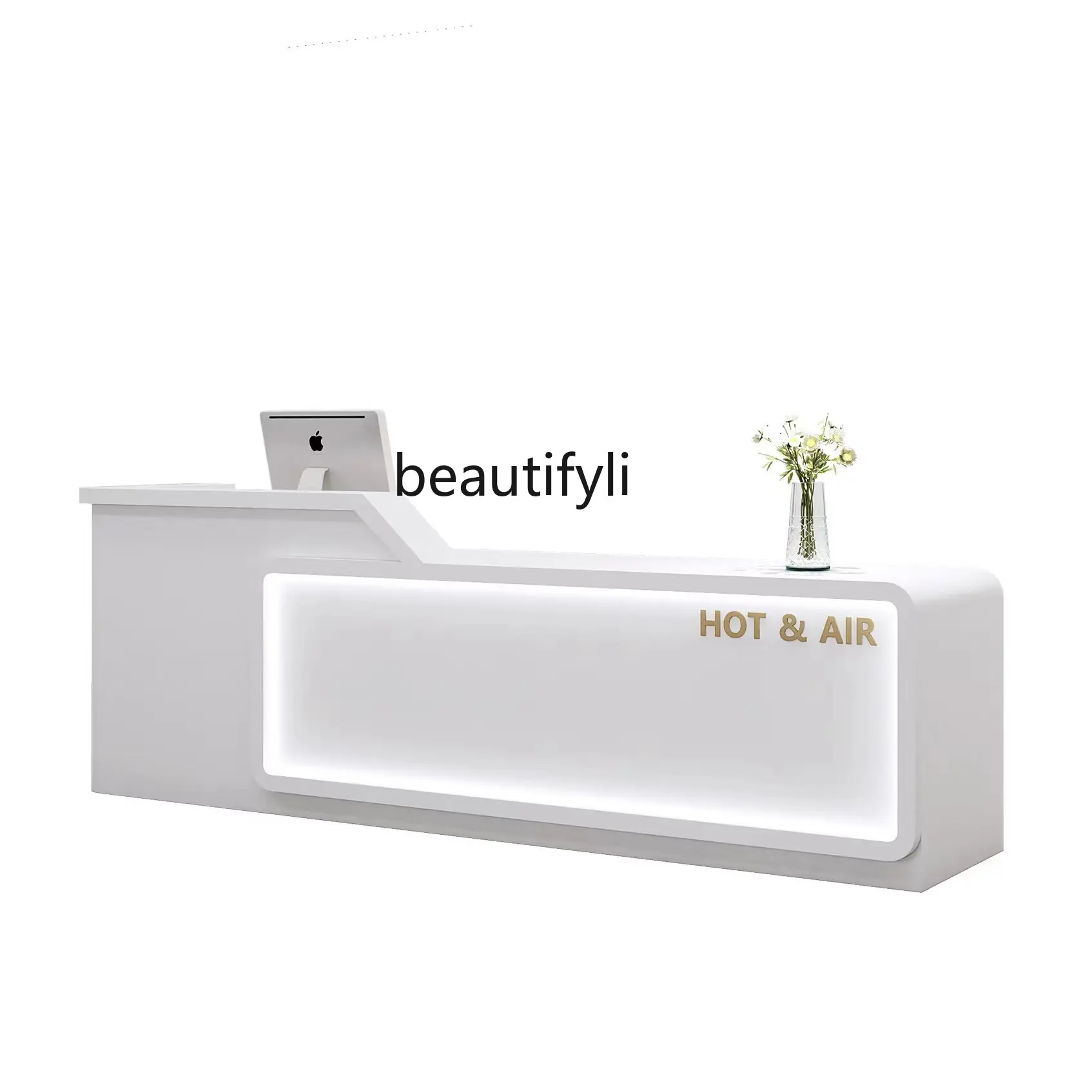 Beauty Salon Cashier Counter Clothing Store Yoga Studio Arc Bar Counter Company Front Desk Reception Desk