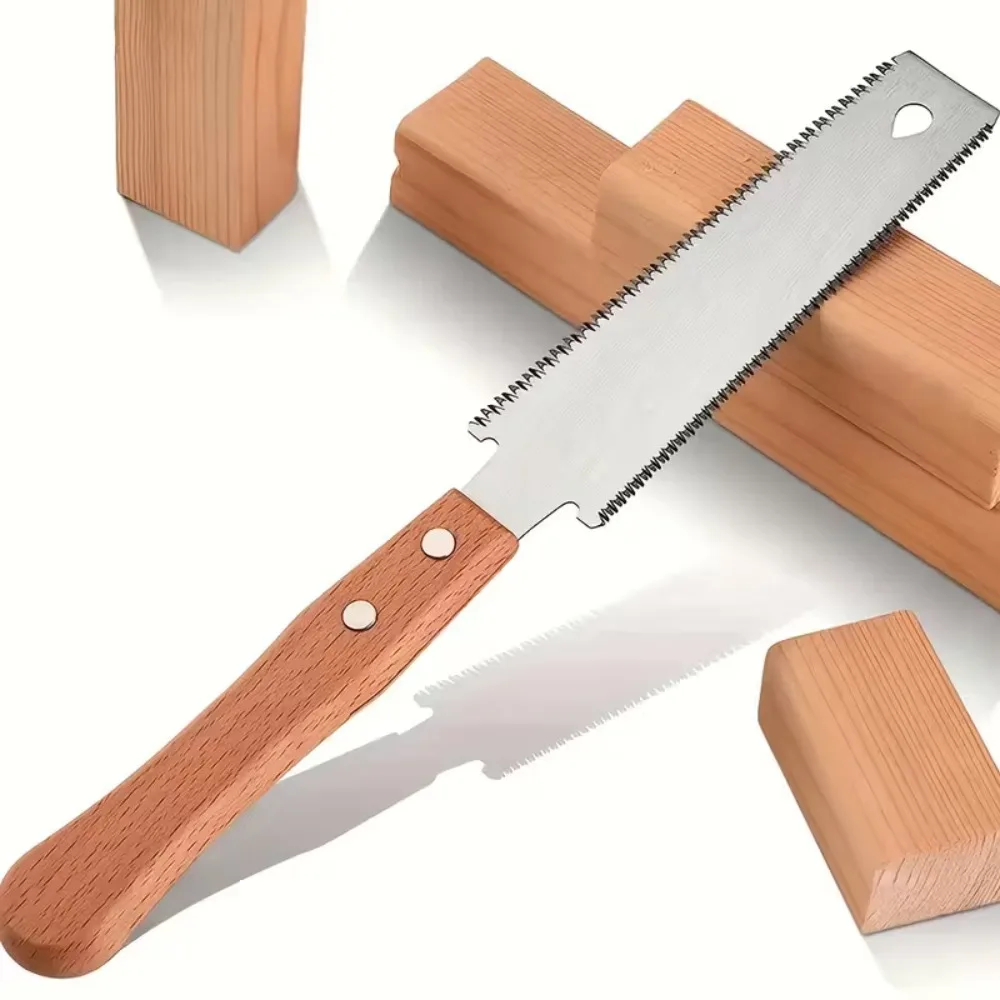 منشار يدوي مزدوج الجوانب من الفولاذ SK5 أداة نجارة ذات أسنان دقيقة على الطراز الياباني منشار حديقة مرن #2