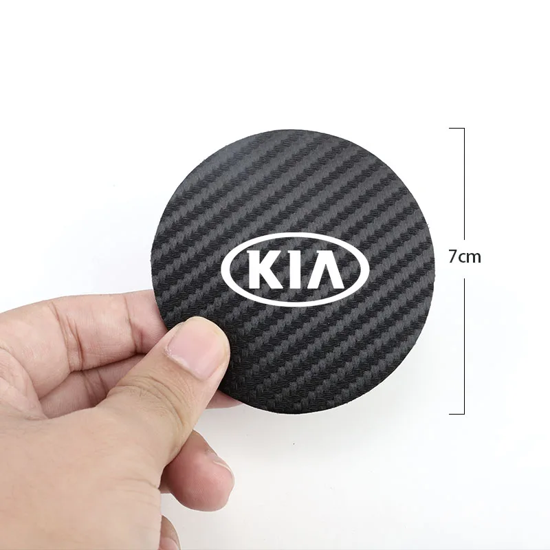 2Pcs Leather Coaster Anti-noise Water Cup Pad Cushion For Kia Sportage Ceed Picanto Rio ProCeed Niro Forte 5 3 4 K7 K5 K8 K3 K9