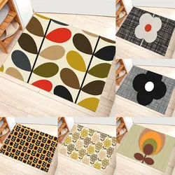 s-Orla Kiely Abstract Multi Stem Floor Mat Graphic Printed Flannel Doormats for Bathroom Kitchen Entrance Carpet Home Decor