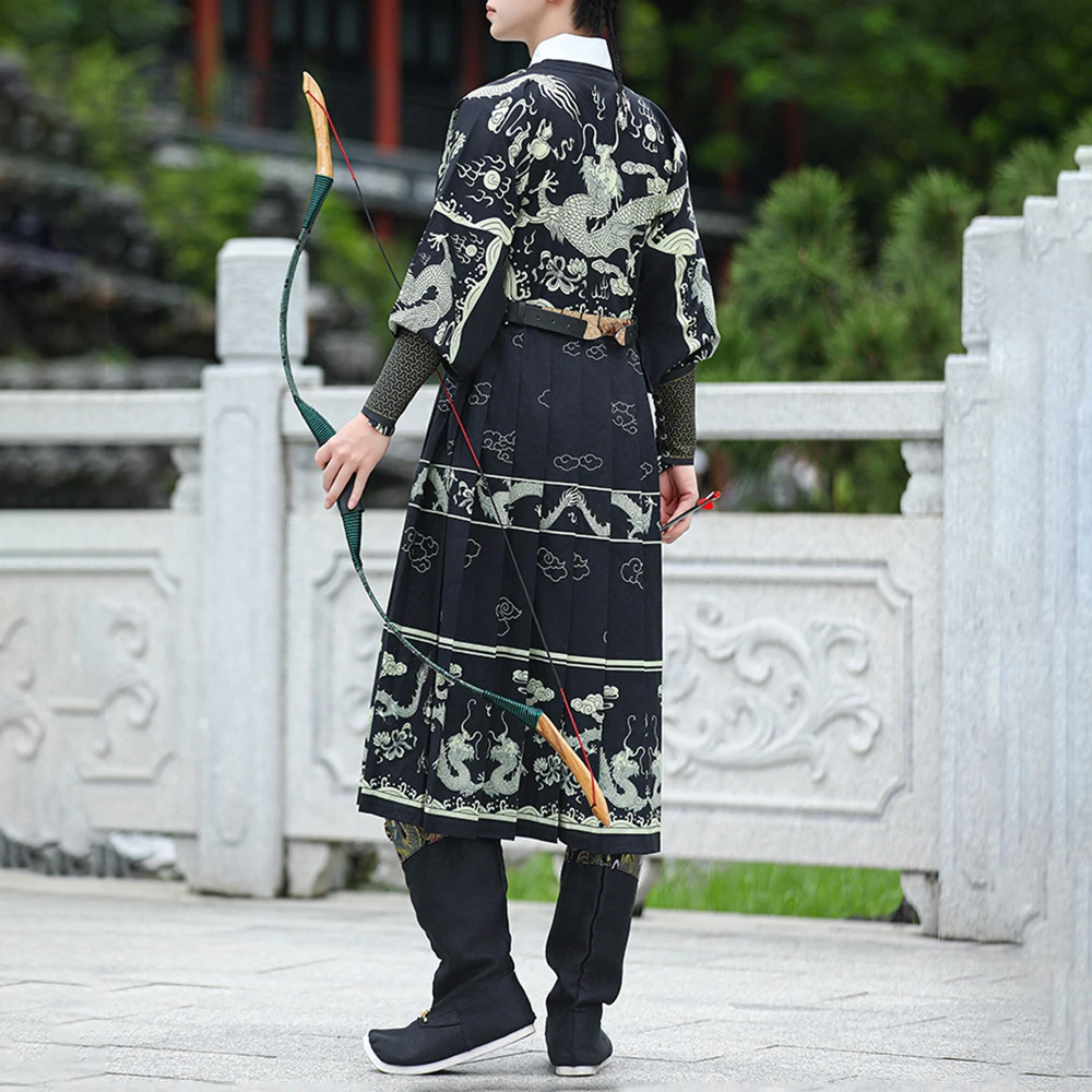 Autumn Winter Hanfu Dragon Pattern Flying Fish Clothing Chinese Style Unisex Fashion Ancient Style Warm Quality Class Uniform