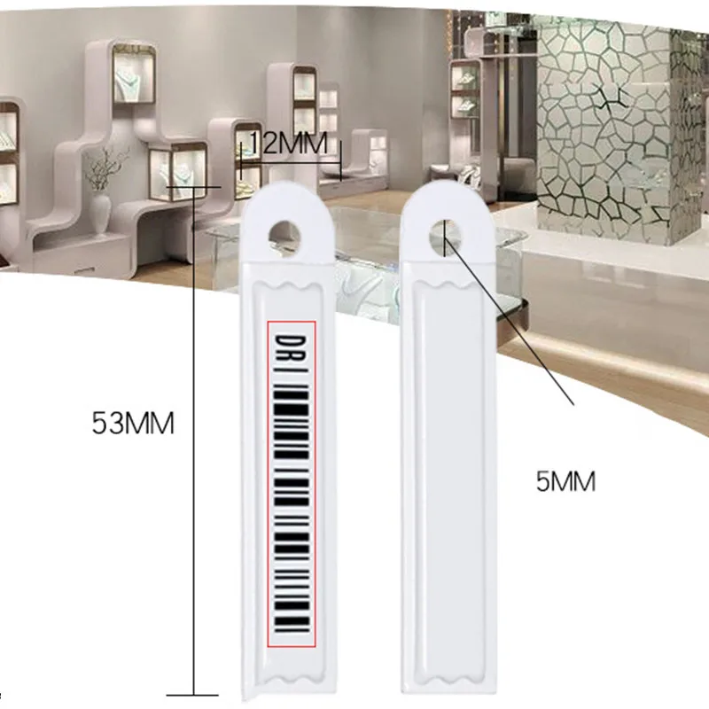 500 pezzi 58KHz DR etichetta adesiva per gioielli EAS etichetta morbida per sistema di sicurezza