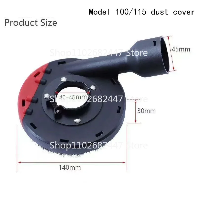 100/115mm Universal Surface Cutting Dust Shroud For Angle Grinder Built-in Tight Bristles Dust Collector Attachment Cover Tools