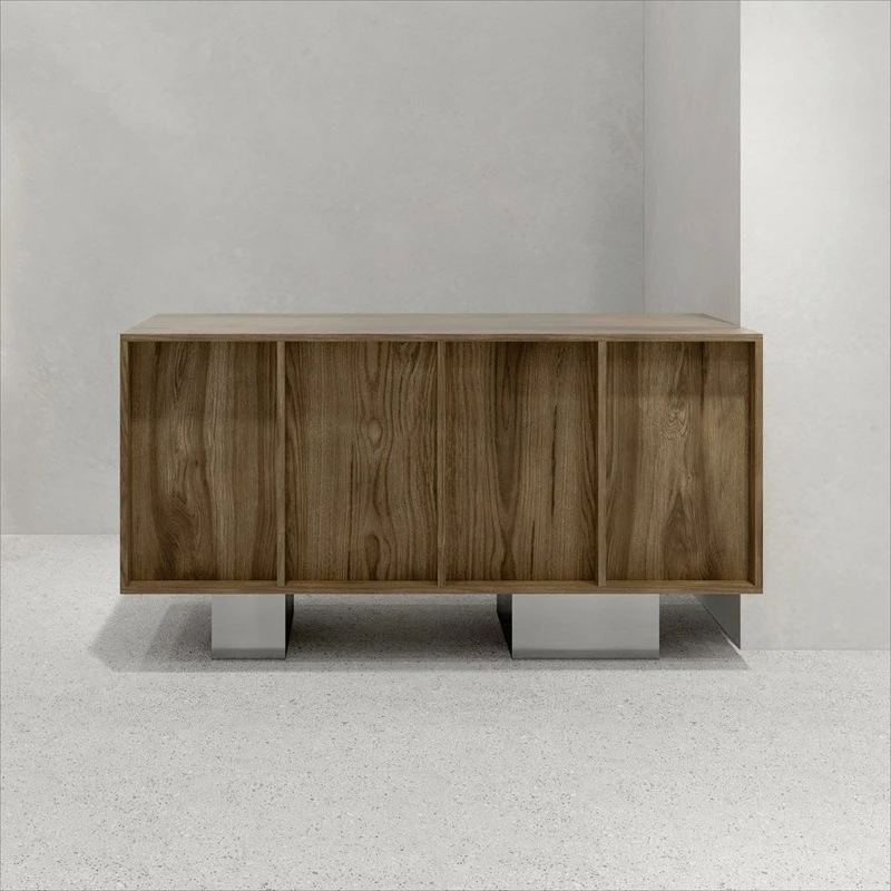 Beauty Salon Checkout Counters Wooden Coffee-colored Light Luxury European-style Checkout Counters Homestay Furniture Casse JT40