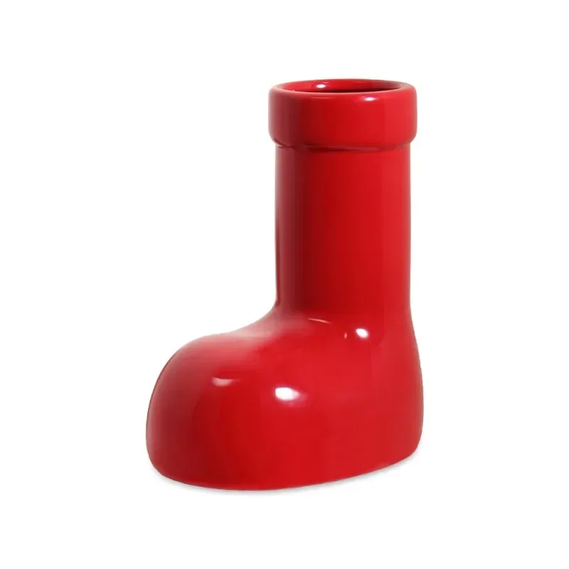 Little red boots ceramic vase red shoes Christmas decorations