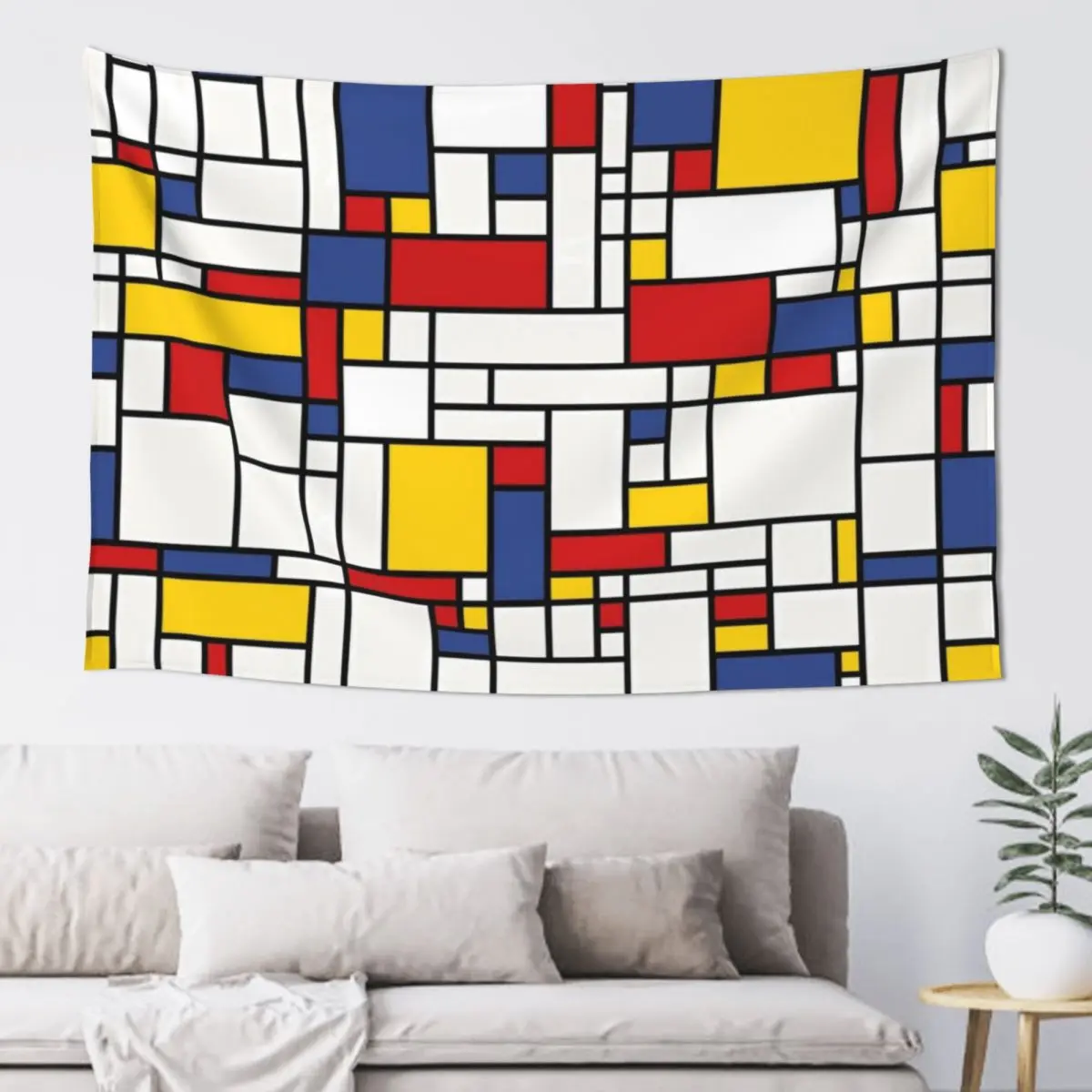 

Piet Mondrian Abstract Pop Art 1960s Red Blue Yellow Rectangles Tapestry Room Design Things To The Room Tapestry