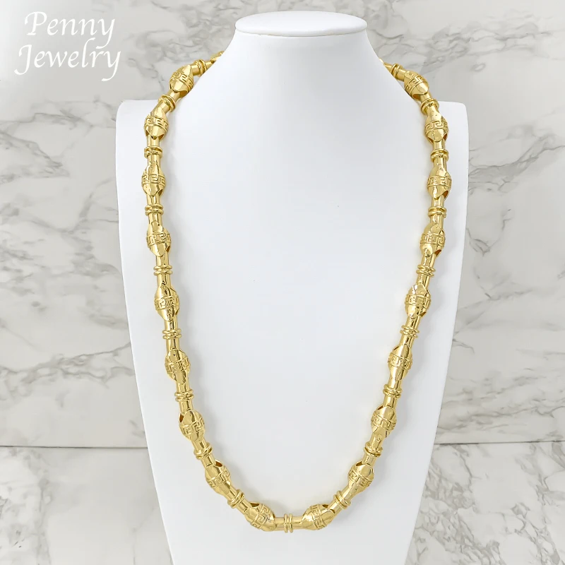 Top Quanlity 24 Zoll lange goldene Halskette Hip Hop Dubai 18K vergoldet Mann Mode Verlobungsschmuck für Party Hochzeitsgeschenke