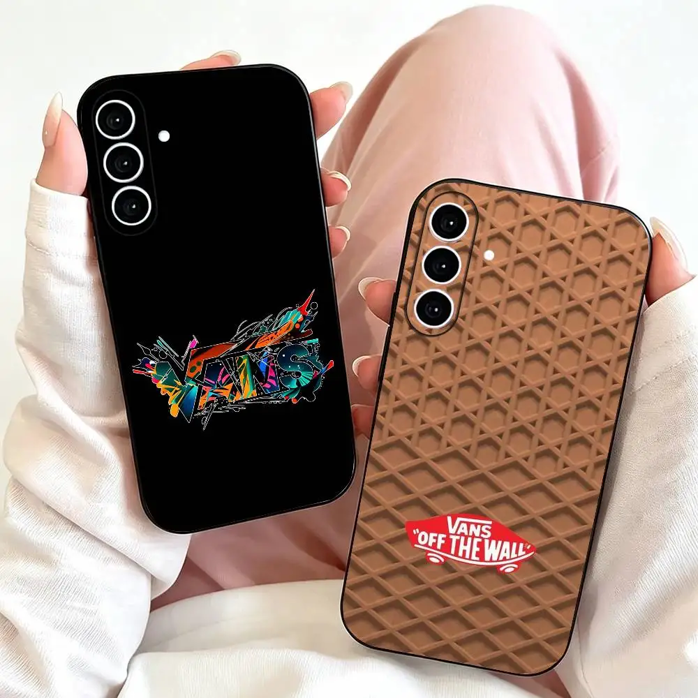 For V-vans LOOG Brand  Phone Case Black Silicone Soft For Samsung Galaxy A73,A72,A71,A70,A53,A52,A51