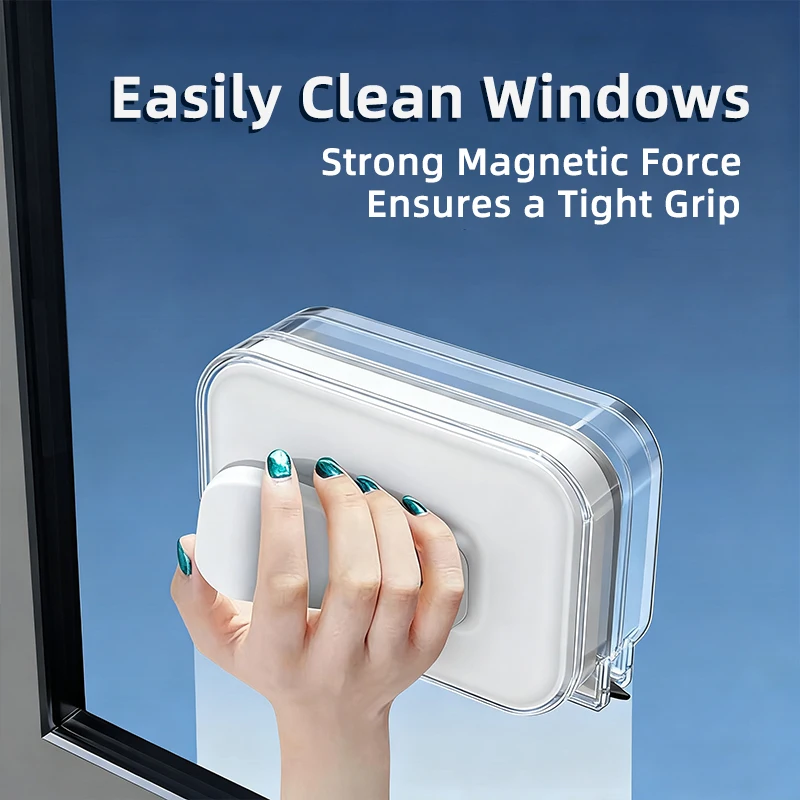 

Двусторонний магнитный очиститель окон, стеклоочиститель с разрядом воды, бытовая внешняя магнитная щетка для чистки стекол для чистки окон