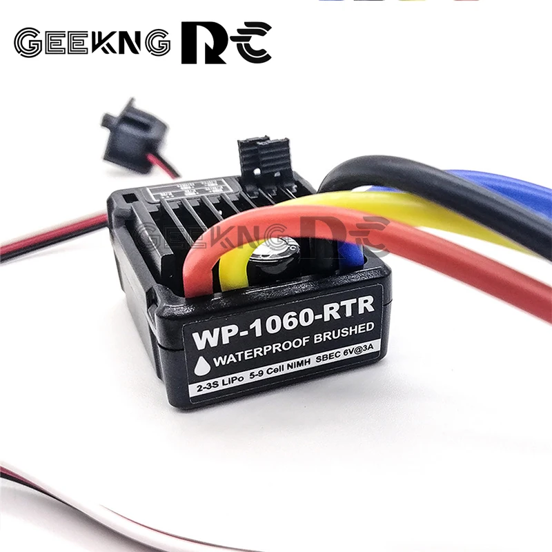 60A Brushed Waterproof ESC Electric Speed Control for 1/10 Tamiya Redcat HPI RC Car Motor Ship Model Spare Parts