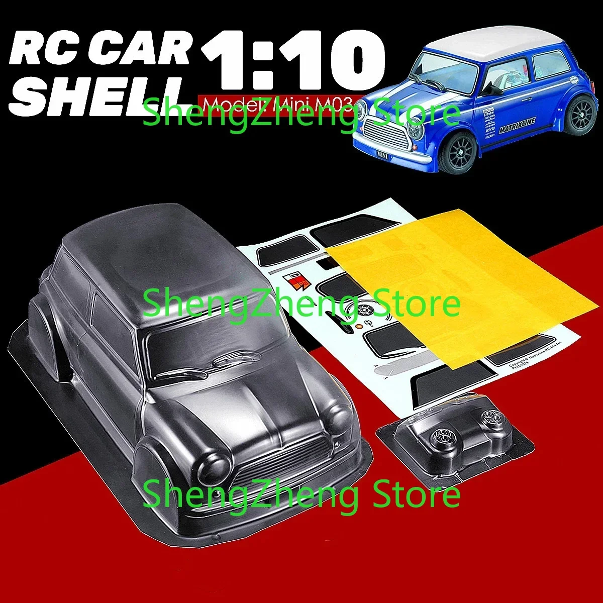 RC 1 10 Car Unpainted MINI Body Shell fits Tamiya M03 Chassis 210mm Wheelbase - view 2