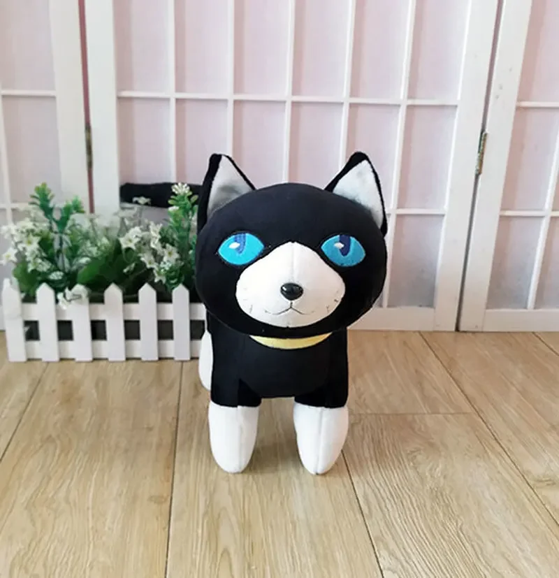 Anime Morgana Mona Plush Toys Black Cat Figure Doll 35cm Cosplay Filling Pillow for Gift