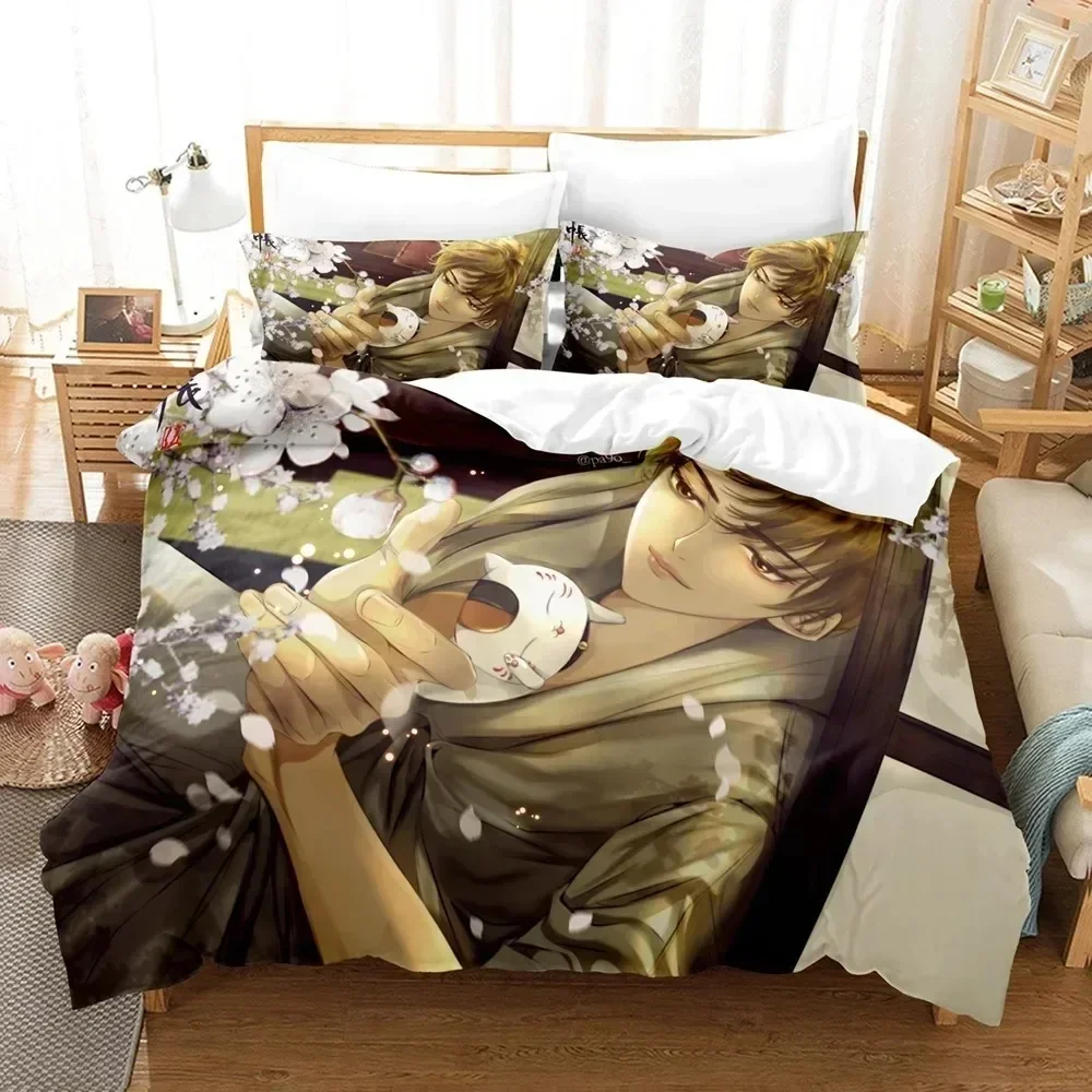 Top Natsume's Book of Friends Anime Bedding Set Bedroom Soft Modern Bedspreads Comefortable Duvet Cover Quilt Cover Pillowcase