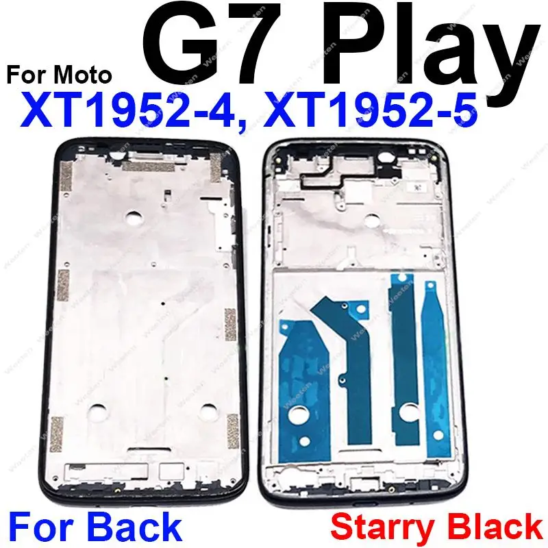 Middle Frame Housing For Motorola Moto G7 G7 Play G7 Power Middle Frame Bezel Plate Cover Replacement Parts