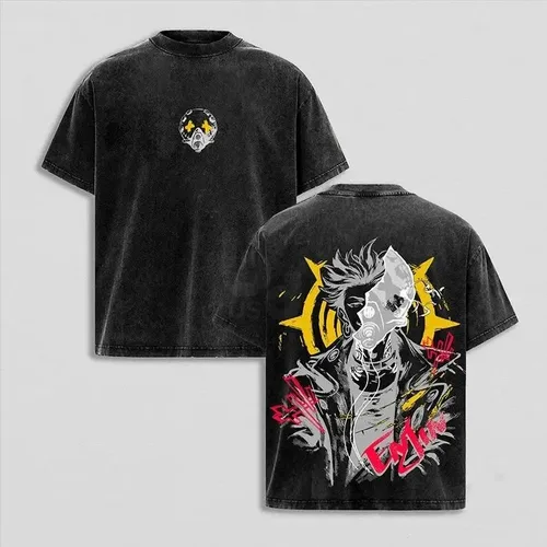 Imagen 2 del producto Gachiakuta Vintage Anime camisa lavada Anime amante camiseta regalo estampado gráfico camiseta talla grande algodón Casual camisetas Unisex