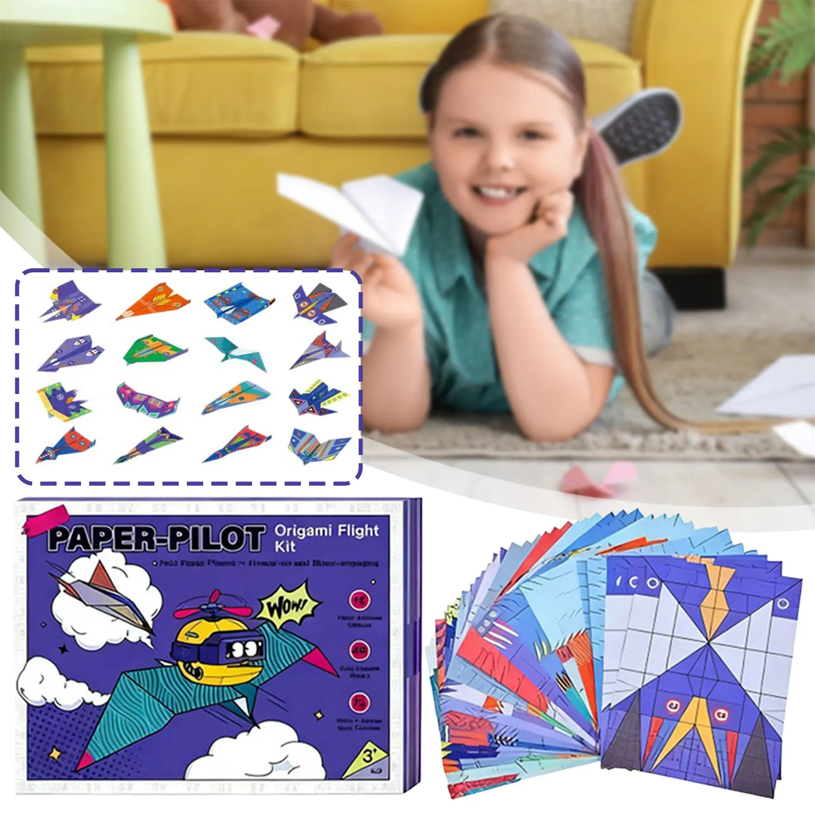 Kit de atividades de aviões de papel DIY libere habilidades práticas de criatividade para presente de Natal