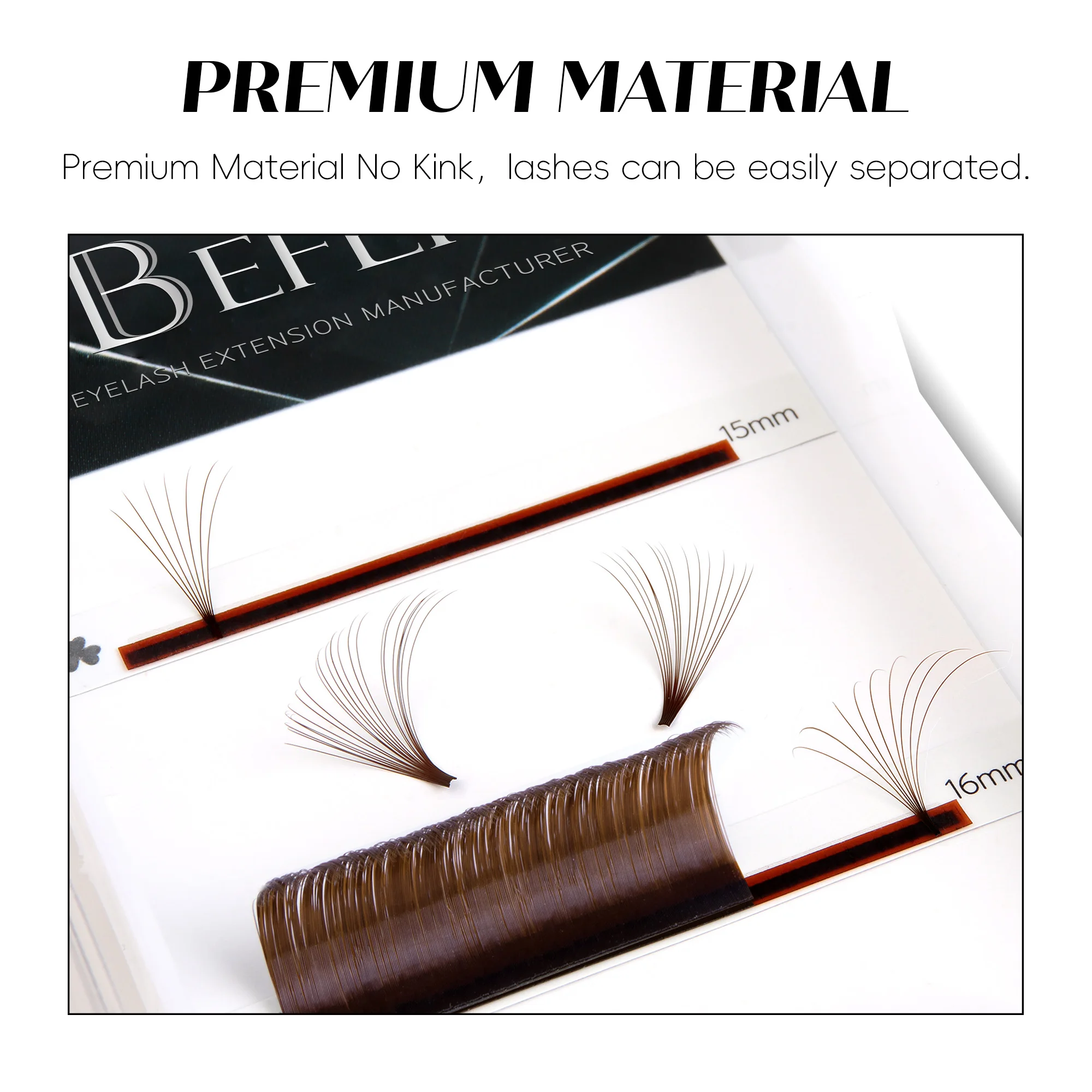 Befer ملون سهل المروحة تأثيري حجم رمش ملحقات هايت الجودة PBT لينة سهلة مروحة بلوم رمش التلقائي المزهرة #5