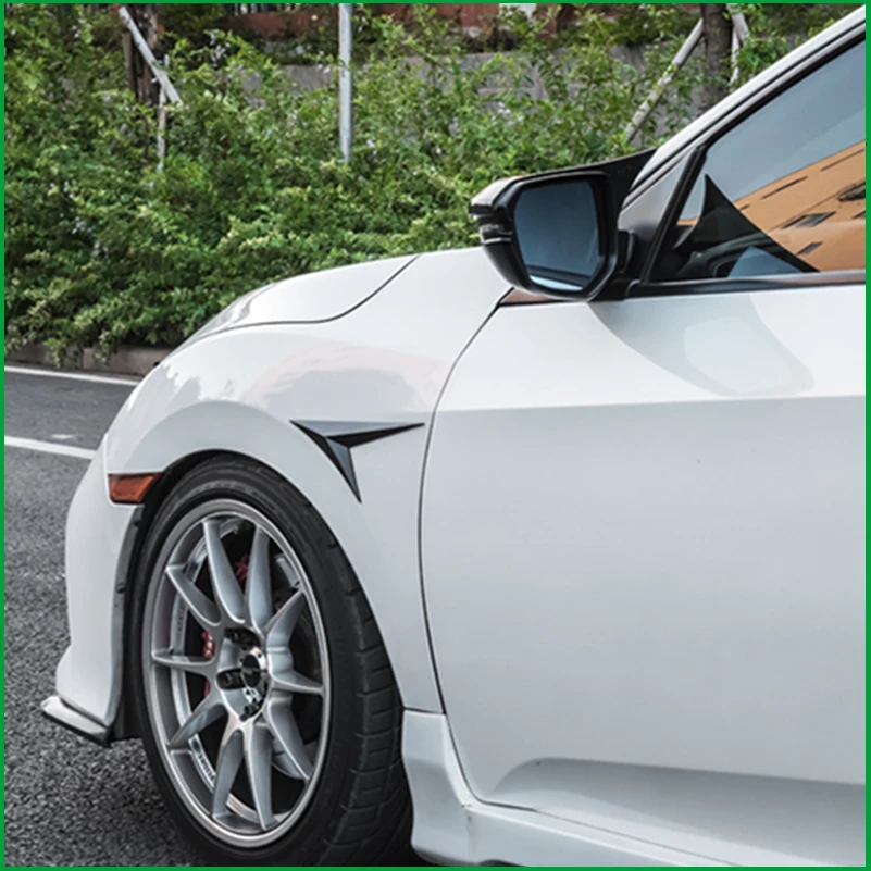 

FOR Honda Civic 10th 2016 2017 2018 Car Body Front Side Fender Exterior Decoration Cover Sticker Trim Styling Auto Accessories