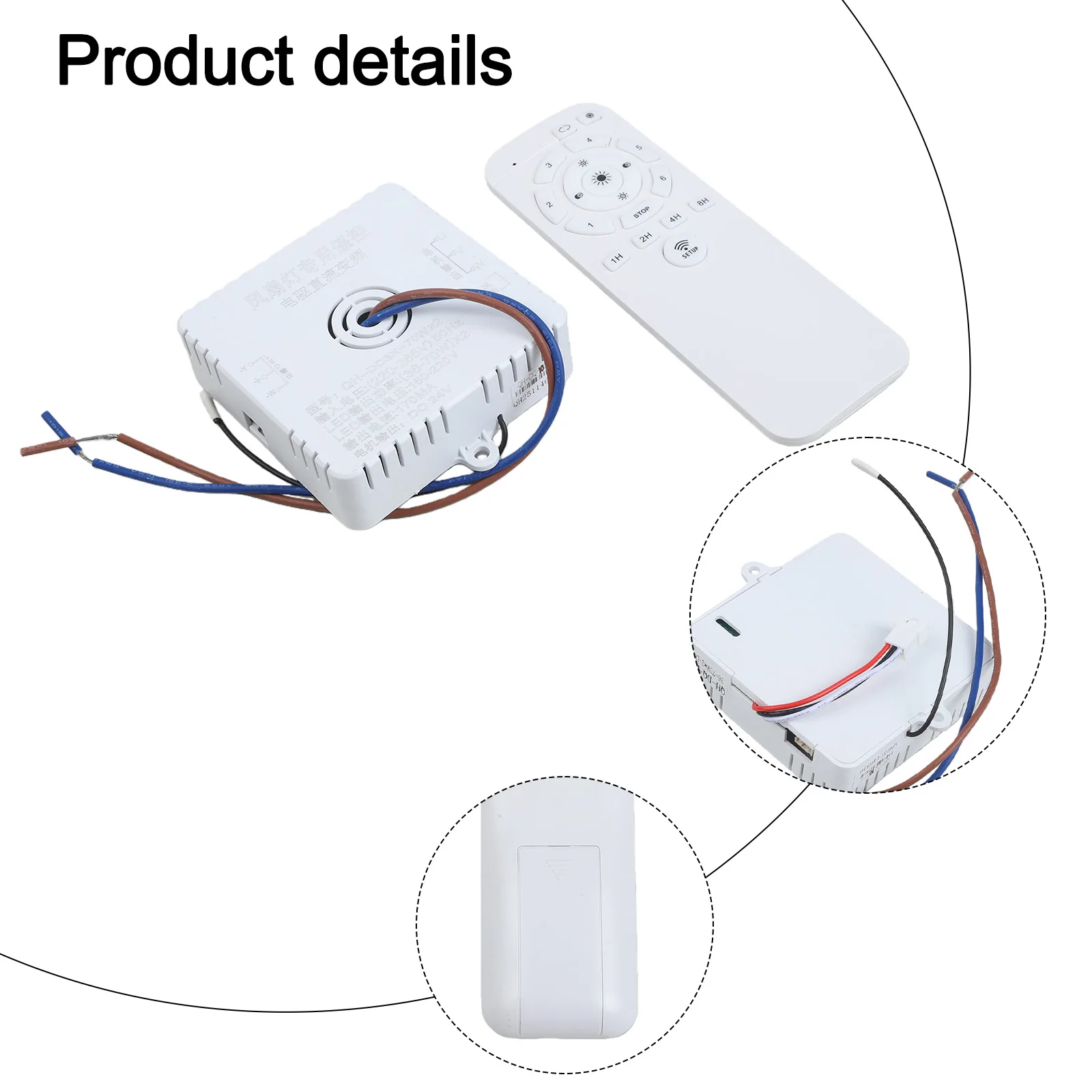 Living Room DC Inverter Remote 2.4G Drive Controller Wide Input Voltage Range Consistent Fan Operation Efficient Lighting