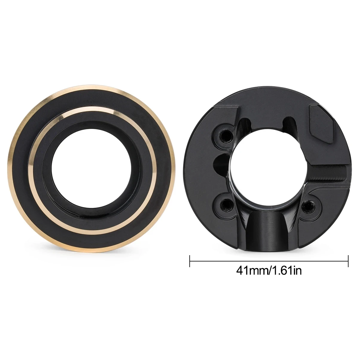 1/10 RC Crawler Vanquish H10 LCG Upgrade Parts Black Coated Brass Steering Knuckle Rear Axle Cap Weights