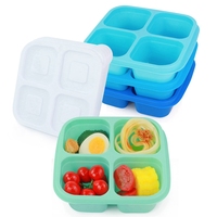 Four-Compartment Lunch Box Set Food Box Portable Lunch Box Bento Box Sealed Box Divided Food Storage Containers