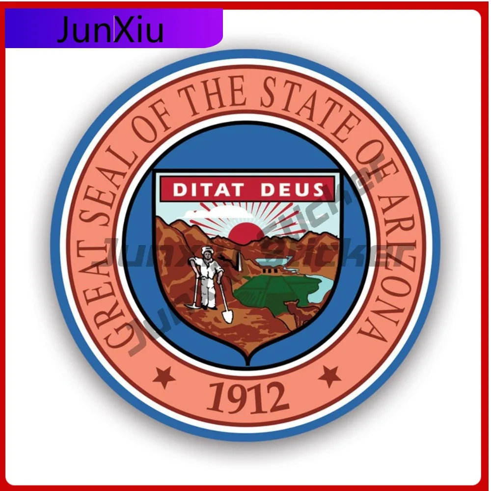 

Arizona State Seal Sticker Creative Decals State The Grand Canyon State Flag Patriotic Car Sticker Vinyl Decal Waterproof