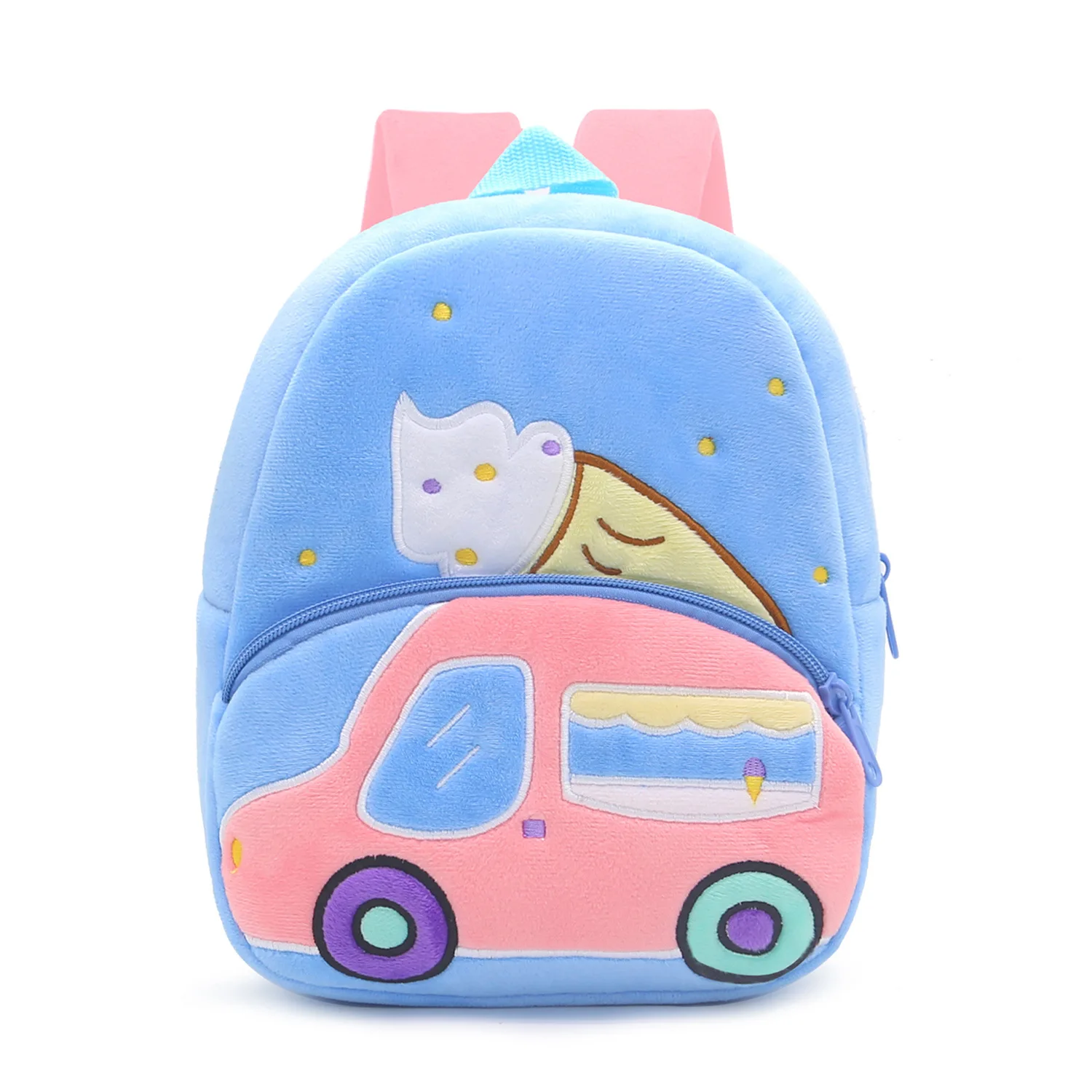 Cartoon 3D Excavator Tractor 2-4 Years Toddler Backpack Engineering Vehicles Backpack Children Kindergarten Schoolbag Baby