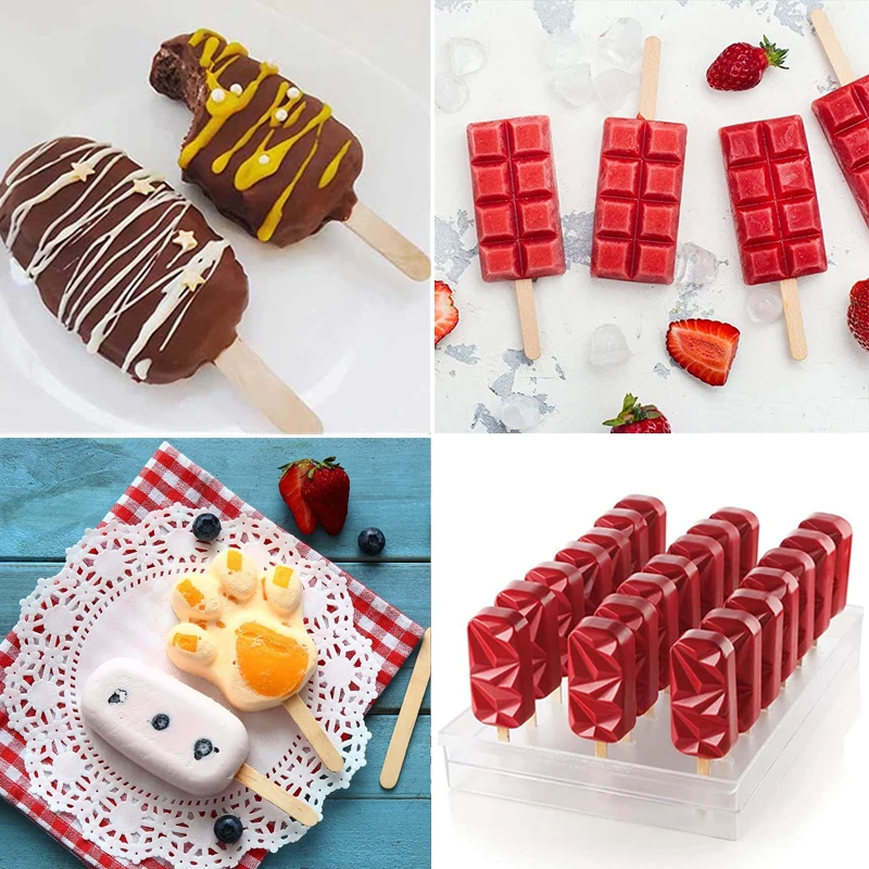 3/4 Cell Heart Shape Silicone Ice Cream Mold Reusable Homemade Popsicle Maker Mould Chocolate Tray Mousse Dessert Ice Cream Tray
