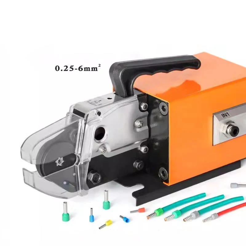 0.25-6mm2 Semi Automatic Ferrule Terminal Crimp Machine Tubular Pre-insulated Terminal Crimping Machine Strip Hexagonal Crimp