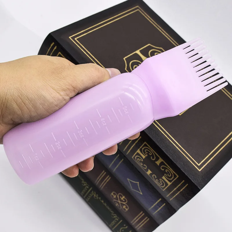 with Scale value Graduated hair dye applicator bottle, hair comb applicator, used for professional salons and home use