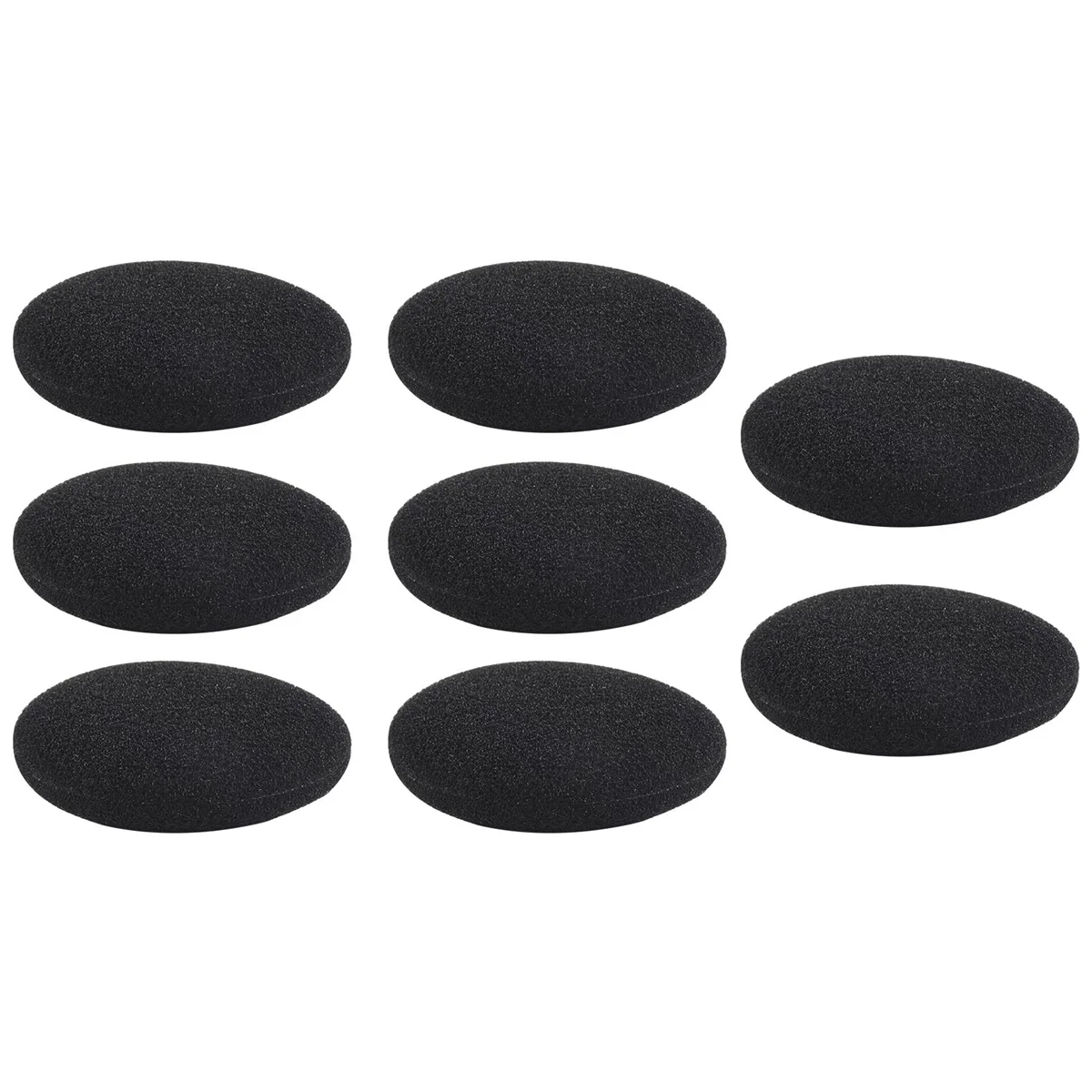 4 pares de fundas de almohadillas de repuesto para auriculares de 55 mm, color negro