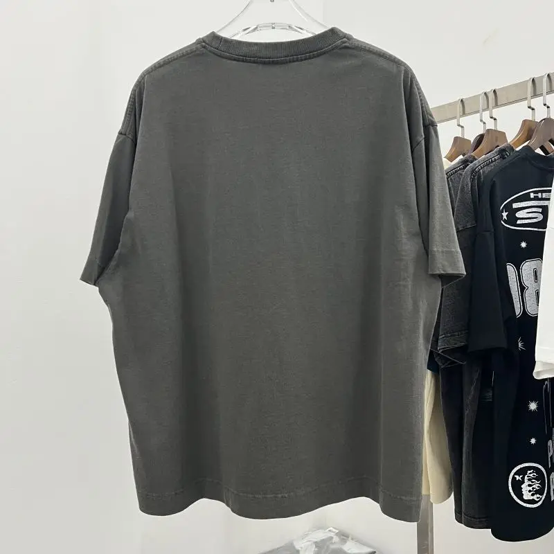 2023 Summer Truth Eye Foam Print Short Casual Retro Sleeve Loose Men High Street T-shirt