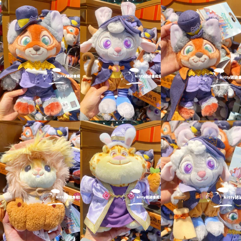 

Подлинная плюшевая подвеска Disney Zootopia на Хэллоуин, Джуди и Ник, плюшевая кукла, рюкзак, сумка для книги, брелок, кулон, подарок для девочки