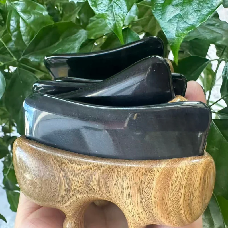 ox horn scraping board, green sandalwood scraper and , dual-purpose nose bridge massager, meri