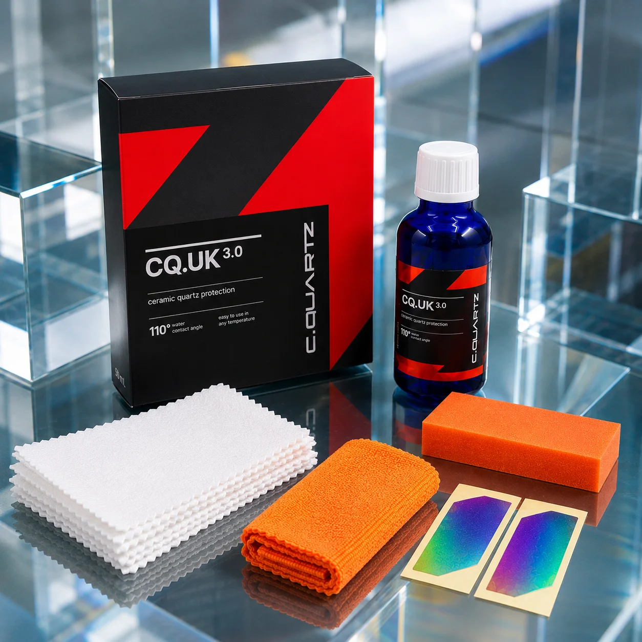 Car Ceramic Coating for CAR CQUARTZ UK 3.0 Based Nanotechnology Bonds To Paint Glass Metal and Plastic Paint Care CQ UK 3.0