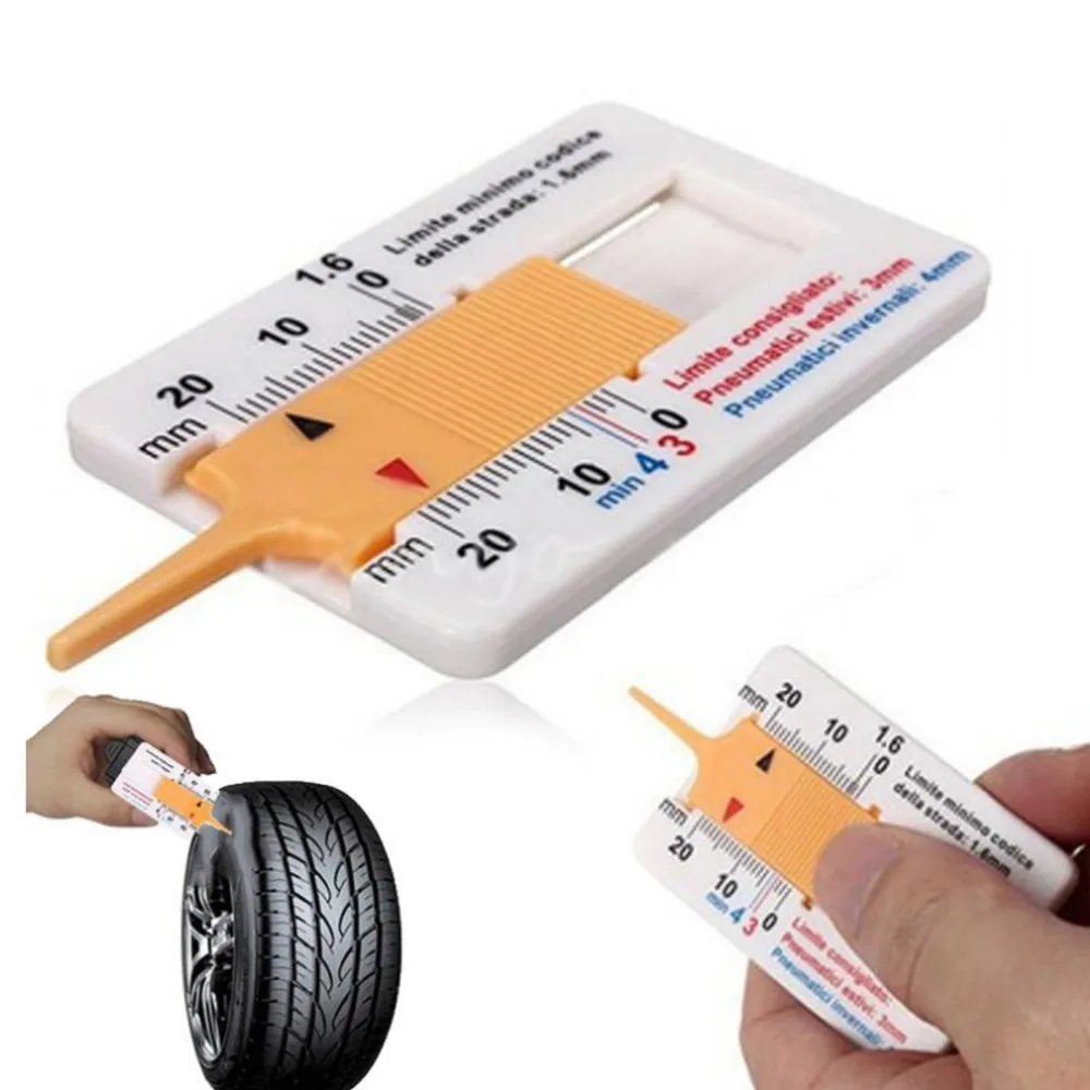 

Measure Tool Tyre Tread Depth Gauge Tread Depth Meter for Car Trailer Motorcycle Caravan Trailer Wheel Car Accessories