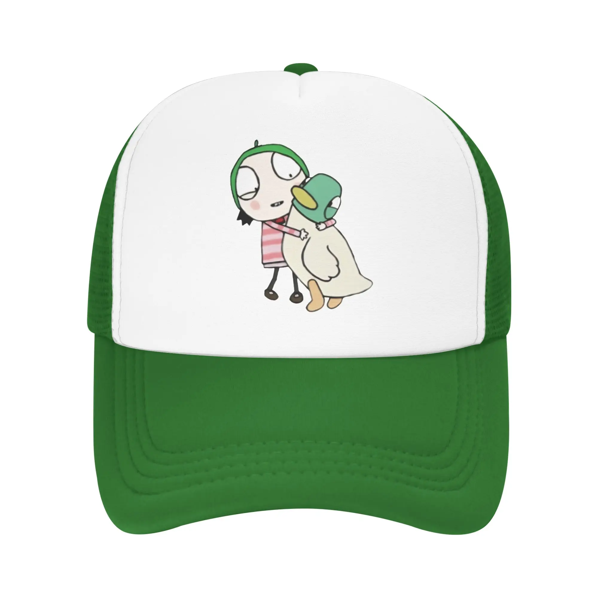 Sarah and duck assorted pack  cartoon  Trucker Cap Adult  Hat Sun Hat Sports Cap Breathable Snapback Caps Mesh Baseball Cap