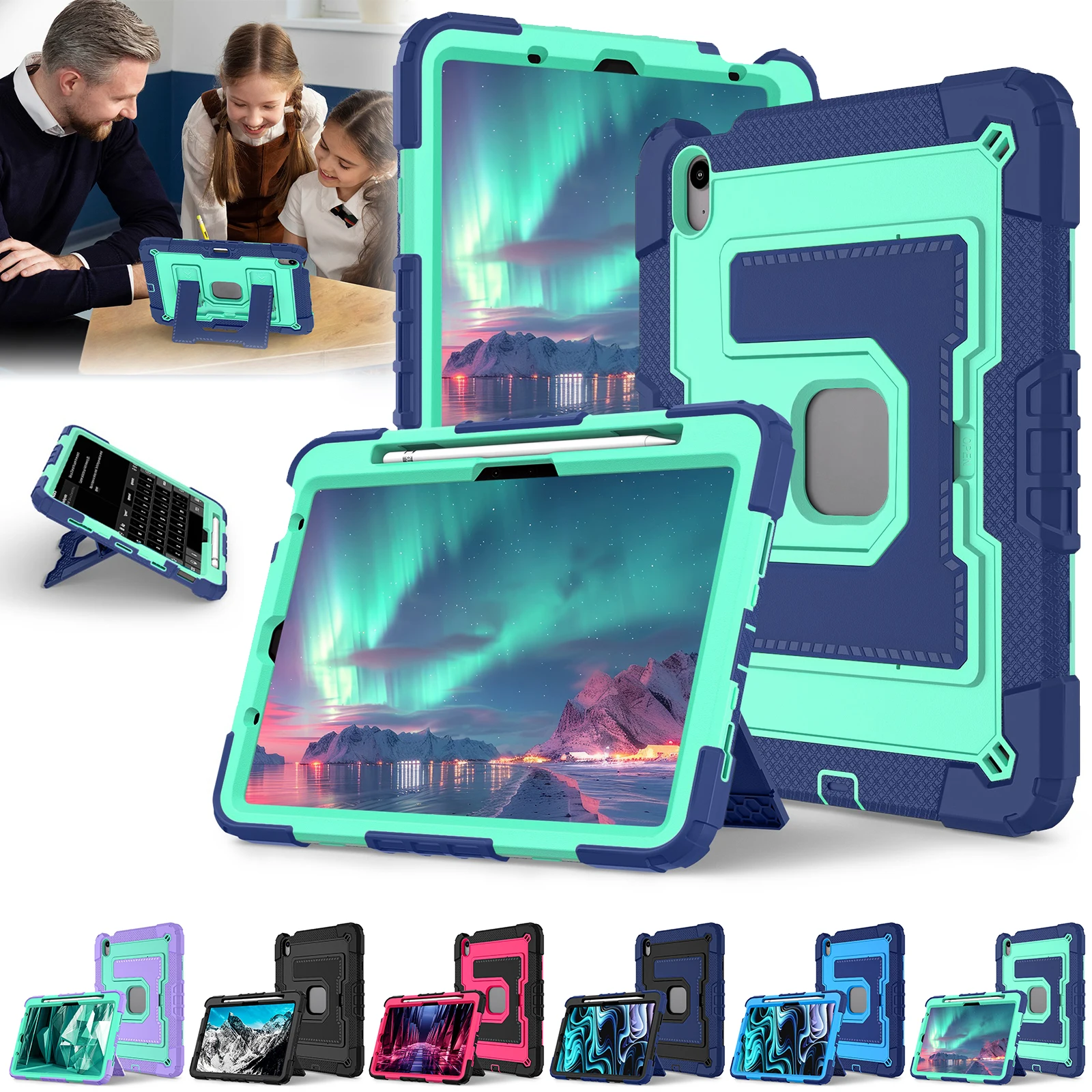 

Чехол из ЭВА для iPad Air 11 дюймов M2/M3 iPad Air 10,9 дюймов 5/4 детский противоударный чехол-подставка для планшета