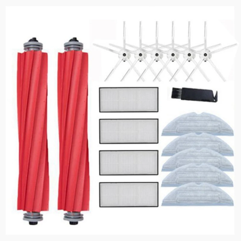 แปรงหลักแผ่นกรอง HEPA แปรงด้านข้างสำหรับ Xiaomi roborock S7 T7S T7plus ผ้าเช็ดทำความสะอาดผ้าขี้ริ้วอะไหล่