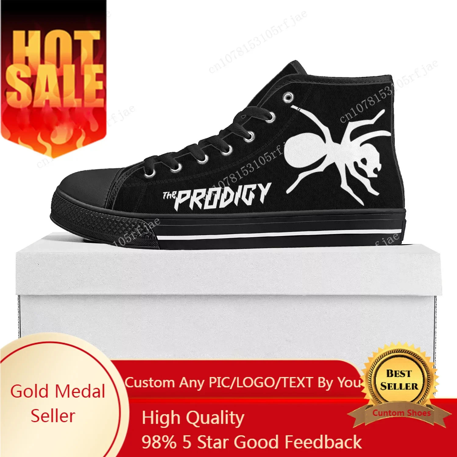

The Prodigy Rock Band Punk High Top High Quality Sneakers Mens Womens Teenager Canvas Sneaker Casual Couple Shoes Custom Shoe