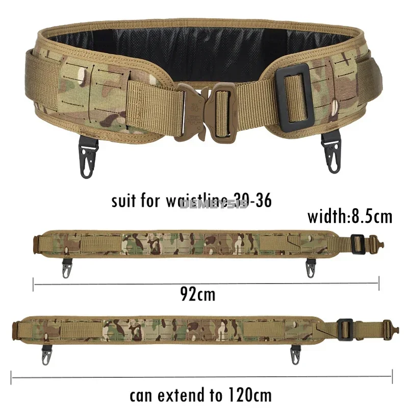 Tactical Adjustable Belt Outdoor Hunting Shooting Molle Combat Belt Heavy Duty Paintball Training Waistband Girdle