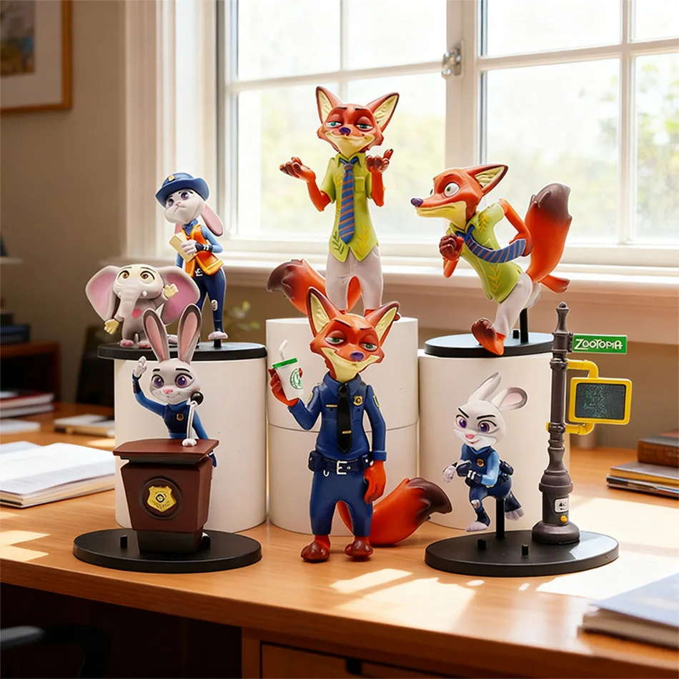 Ensemble de Figurines de renard mignon, 6 pièces, Style debout, ornements de bureau, cadeaux Surprise sur le thème des animaux pour enfants, nouveauté 2026