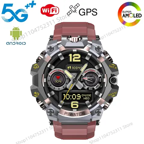 P-Watch 5g Full Netcom Smartwatch 1.508 inch Amoled HD Screen inset 4g/5g Sim Card GPS WIFI IP68 Waterproof Swimming Smart Watch