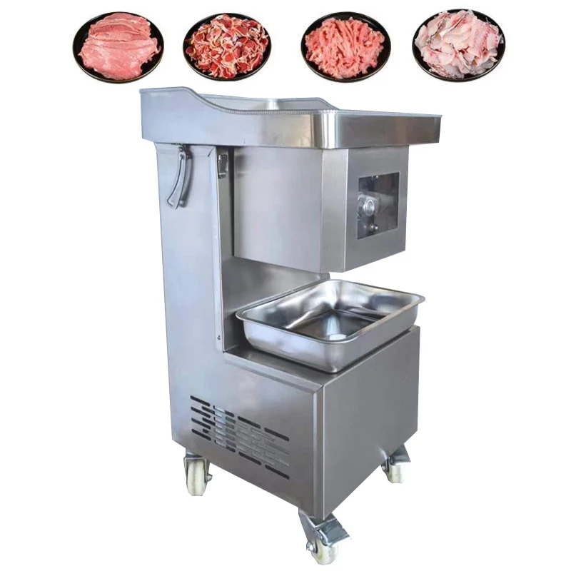 Stainless Steel Meat Slicer 2.5mm-20mm Customized Blade Electric Commercial Fresh Meat Slicer Meat Cutter Machine