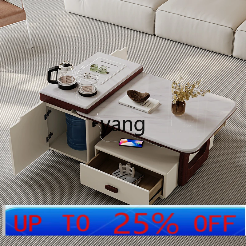 

LH microcrystalline stone small apartment movable kung fu combination coffee table household high-end tea integrated